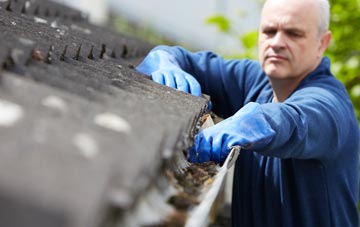 cleaning and inspecting Croes Goch roofs